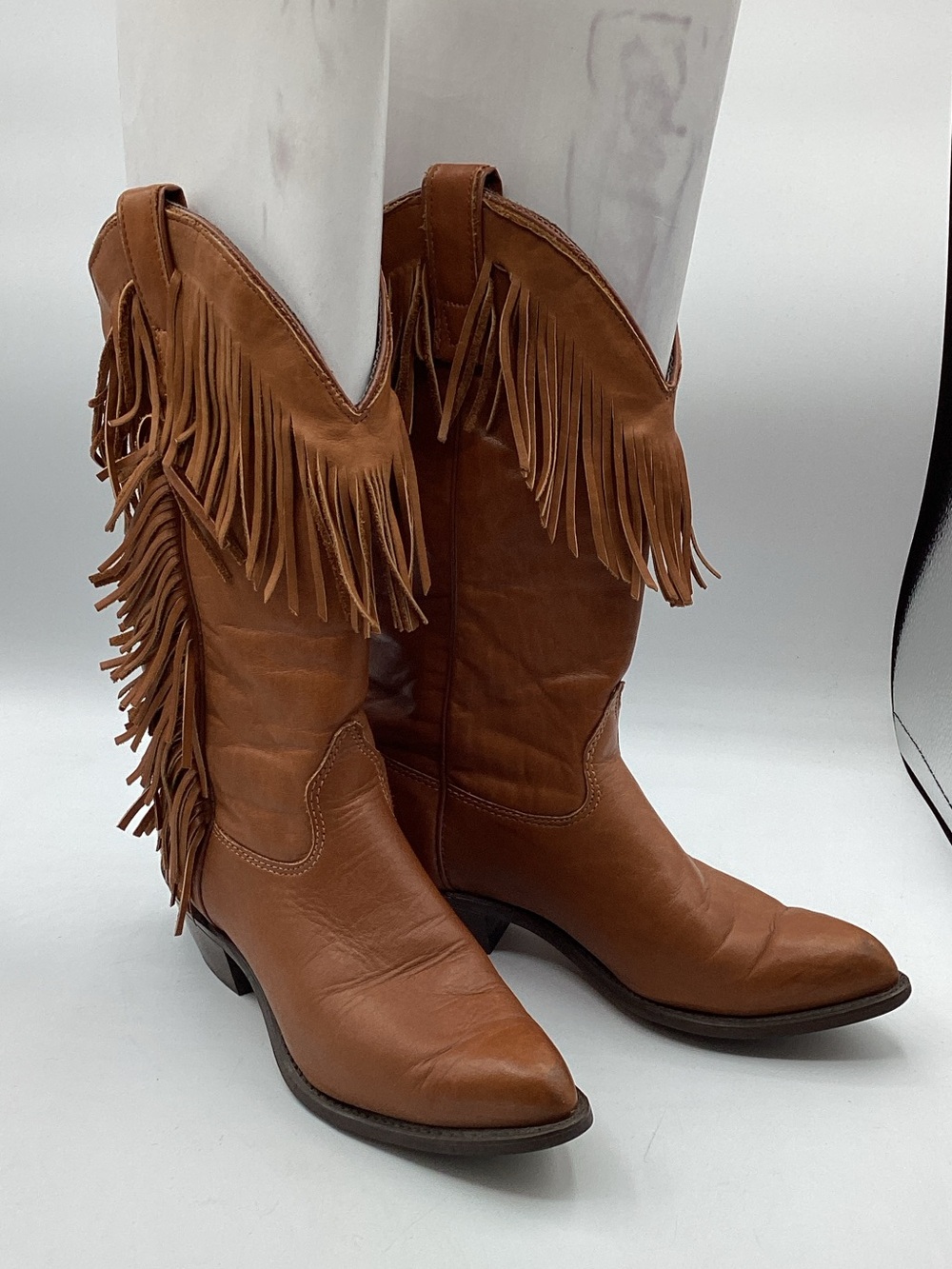 Capezio Tan Fringe leather Western Boots
